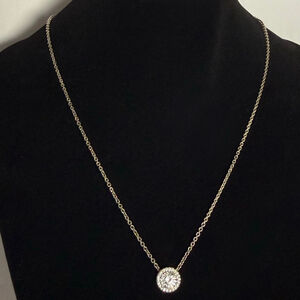 Women's Pandora Sterling Silver Round Halo Pendant Necklace S 925 ALE Classic